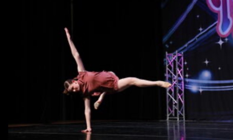 Solo dance performance on stage
